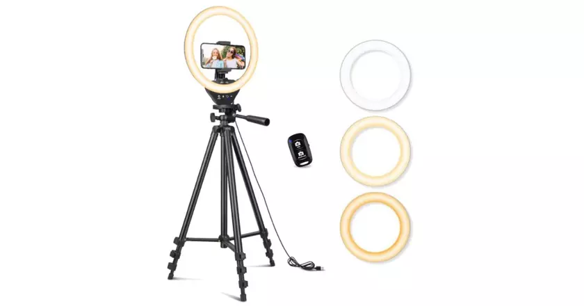 UBeesize Ring Light Support meilleur support de téléphone pour enregistrement vidéo