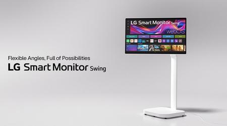 Plus besoin d'un ordinateur : LG présente le Smart Monitor Swing avec webOS sur un support avec roues