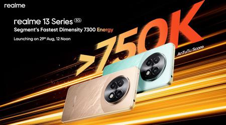 Les realme 13 et realme 13+ seront équipés de la puce MediaTek Dimensity 7300 Energy et feront leurs débuts le 29 août prochain