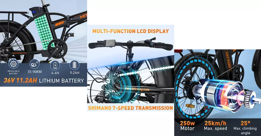 HITWAY BK11vélo électrique pilant pour les grands