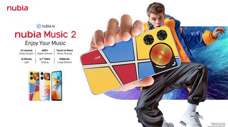 ZTE a dévoilé le nouveau smartphone musical Nubia Music 2, doté de trois haut-parleurs à large bande et d'une prise en charge DTS:X Ultra.
