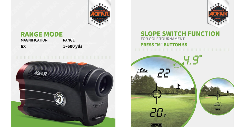 AOFAR GX-2S meilleurs télémètres de golf à moins de 200 euro