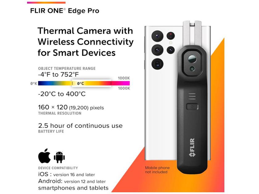 Téléphone avec caméra infrarouge FLIR ONE Edge Pro