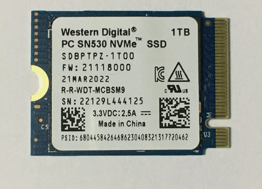Western Digital SN530 extension steam deck