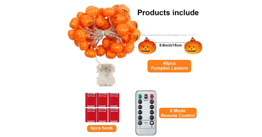 KPCB Lumières citrouilles LED lumières d'halloween extérieures