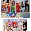 DC X Sonic the Hedgehog personnages de bandes dessinées