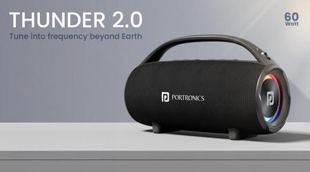 Portronics a présenté le nouveau haut-parleur portable Thunder 2.0, doté d'une puissance de 60 watts, d'une protection IPX6 et d'une autonomie de 6 heures.