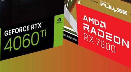 La GeForce RTX 4060 Ti avec 8 Go de mémoire est 3 à 40 % plus puissante que la Radeon RX 7600.