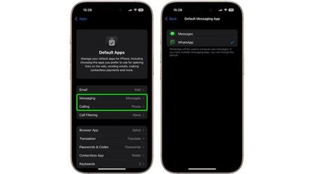 WhatsApp peut désormais être sélectionné comme application d'appel et de message par défaut sur l'iPhone