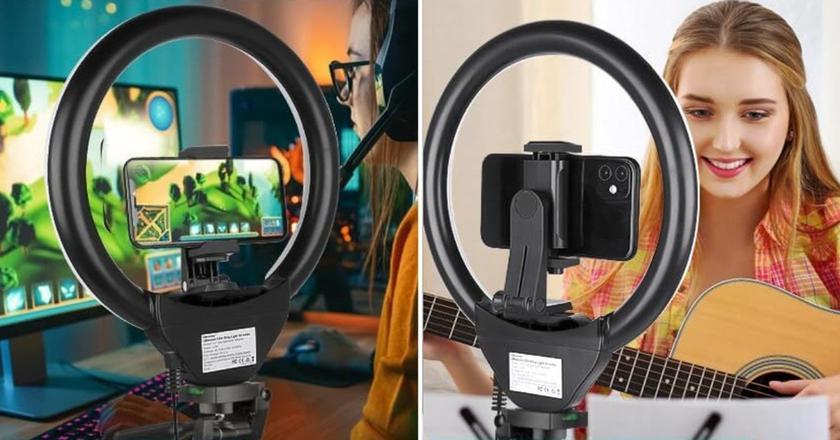UBeesize Ring Light Support meilleur support de téléphone pour vidéos