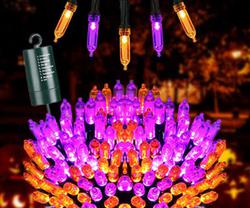 Joomer Guirlande Lumineuse Orange Violet d'Halloween