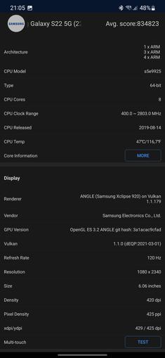 Test du Samsung Galaxy S22 et du Galaxy S22+ : produits phares universels-114