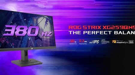 ASUS dévoile le moniteur de jeu ROG Strix XG259QNS avec un taux de rafraîchissement de 380 Hz