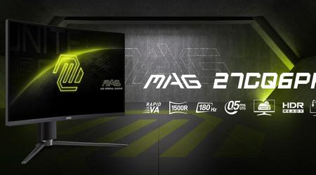 MSI MAG 27CQ6PF : Moniteur de jeu avec écran 2K à 180Hz pour $189