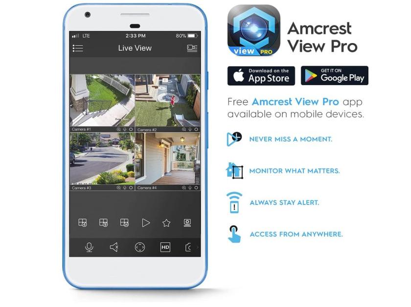Caméra de sécurité Amcrest UltraHD 4K