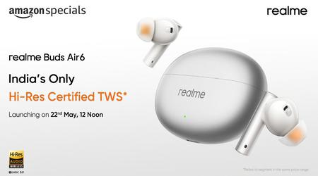 Les écouteurs TWS realme Buds Air 6 avec ANC et prise en charge LHDC seront présentés lors du lancement mondial du realme GT 6T.