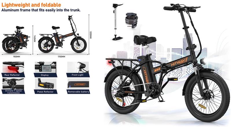 Vélo électrique HITWAY meilleur vélo électrique pour la livraison de nourriture