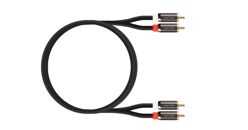 FosPower 2 RCA M/M Stereo Audio Cable for car audio