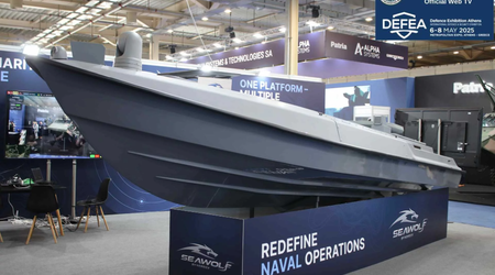 Drone de surface ukrainien Seawolf présenté en Grèce