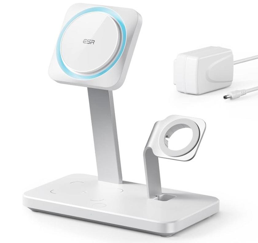 station de charge rapide sans fil ESR HaloLock 3-en-1