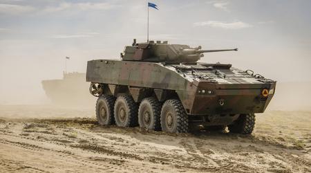 La 44e brigade mécanisée d'Ukraine a reçu des véhicules blindés de combat Rosomak polonais et des chars Leopard 1A5 allemands.