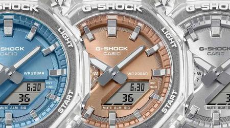 Casio a lancé la vente en Europe de la nouvelle montre GA-2100BM translucide et multicolore.