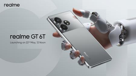 C'est officiel : le realme GT 6T avec écran OLED 120Hz, puce Snapdragon 7+ Gen 3 et batterie de 5 500mAh sera présenté le 22 mai.