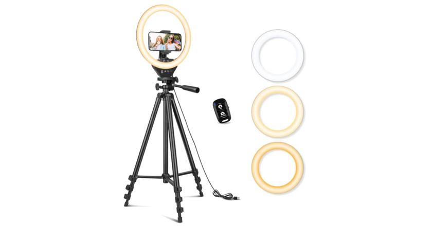 UBeesize Ring Light Support meilleur support de téléphone pour enregistrement vidéo