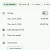 L'interface de l'agenda Google mis à jour