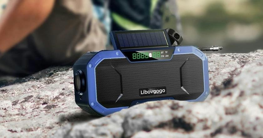 Garinosen DF-580 Enceinte d'urgence bluetooth avec radio am/fm