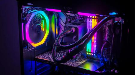 5 composants informatiques avec illumination RGB