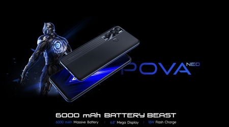 Tecno Pova Neo : smartphone économique avec batterie 6000 mAh, écran 6,8 pouces et double caméra