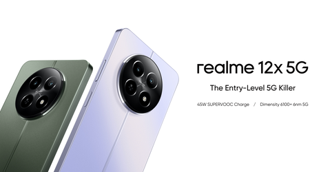 Le Realme 12x 5G avec écran LCD 120Hz, puce Dimensity 6100+, protection IP54 et chargeur 45W a fait ses débuts en dehors de la Chine.