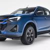 Image du Isuzu D-Max EV en Norwegian Blue avec des accents noirs