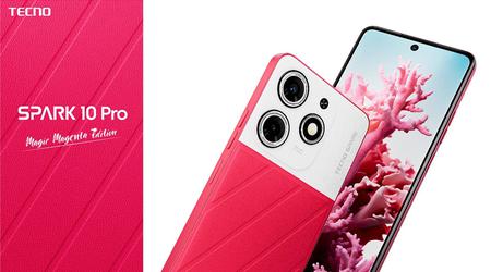 Le Tecno Spark 10 Pro a reçu une modification Magic Magenta Edition avec un couvercle lumineux et changeant de couleur.