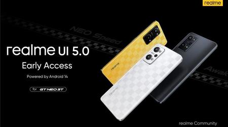 Le realme GT Neo 3T a reçu une version bêta de realme UI 5.0 avec le système d'exploitation Android 14.