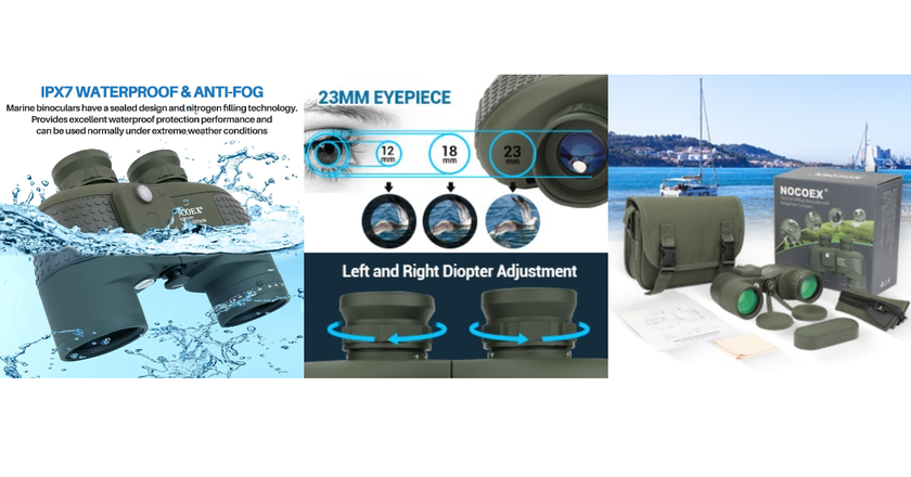 NOCOEX Marine meilleures jumelles étanches pour le nautisme