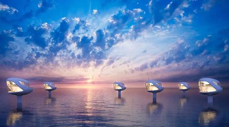 Ocean Builders a créé des nacelles pour la vie sur l'eau et sur terre, avec livraison par drone et contrôle gestuel, à partir de 295 000 dollars