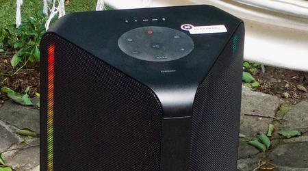 Roi de l'ambiance : Samsung Sound Tower MX-ST50B haut-parleur robuste avec batterie intégrée et rétroéclairage LED