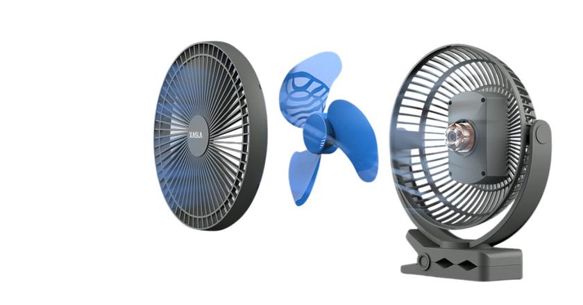 Ventilateur de voiturette de golf Xasla alimenté par batterie