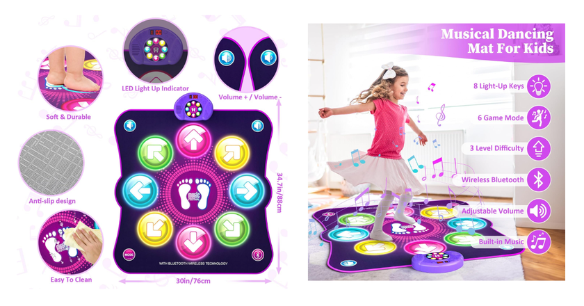 LEAPRCSTORE tapis de danse pour enfants