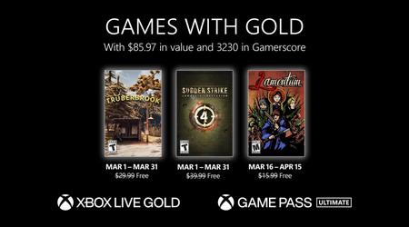 Microsoft annonce les jeux Xbox Live Gold du mois de mars