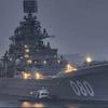 Le croiseur à propulsion nucléaire Admiral Nakhimov en cours d'essai