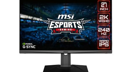 MSI Optix G274QPX : Moniteur de jeu avec écran IPS 2K à 270Hz et support Nvidia G-Sync à 380