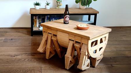 Carpentopod : une table basse qui marche (oui, elle peut vous apporter une bière)