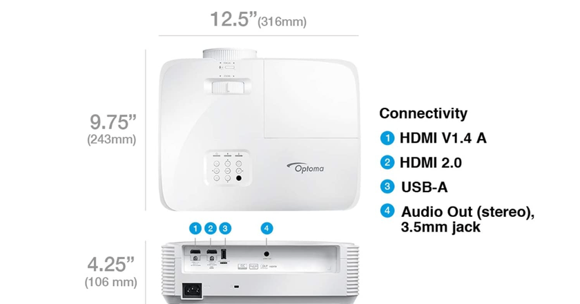 Optoma HD28HDR mapping projecteur