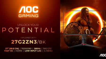AOC AGON 27G2ZN3/BK - moniteur de jeu avec prise en charge de 280 Hz pour 240 $.