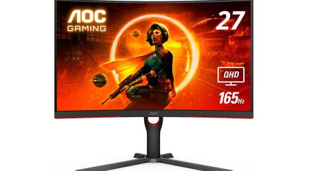Offre du jour sur Amazon : Moniteur de jeu incurvé AOC CQ27G3S de 27 pouces avec prise en charge de 165 Hz pour 40 $ de réduction