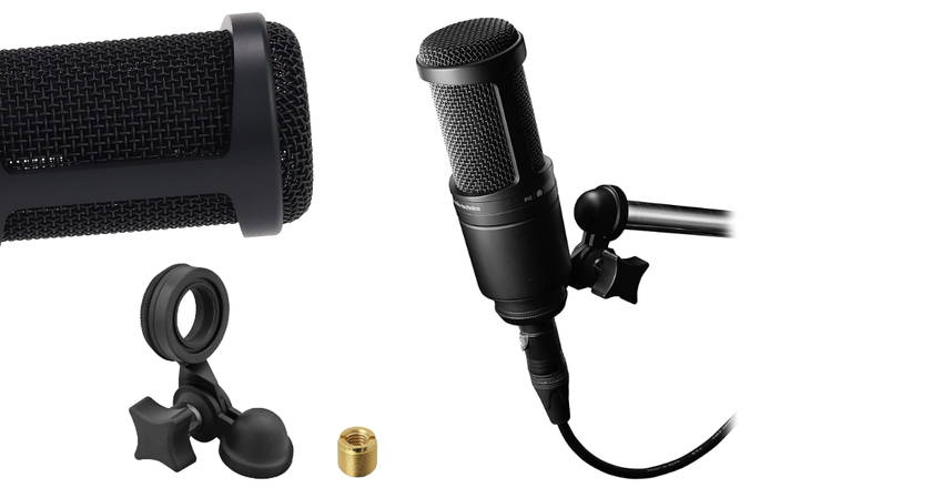 Audio-Technica AT2020 meilleur microphone à condensateur pour les voix