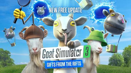Il y aura encore plus de folie caprine : une importante mise à jour gratuite Gifts from the Rifts a été publiée pour Goat Simulator 3.